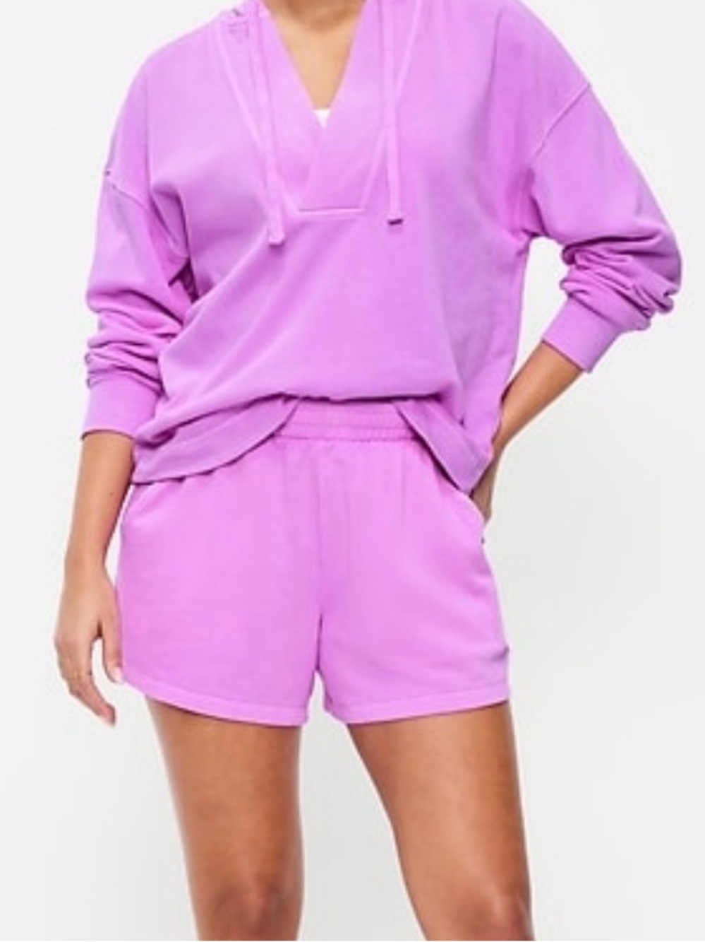 Old Navy XL Orchid High-Waist Relaxed Lounge Shorts 5” inseam